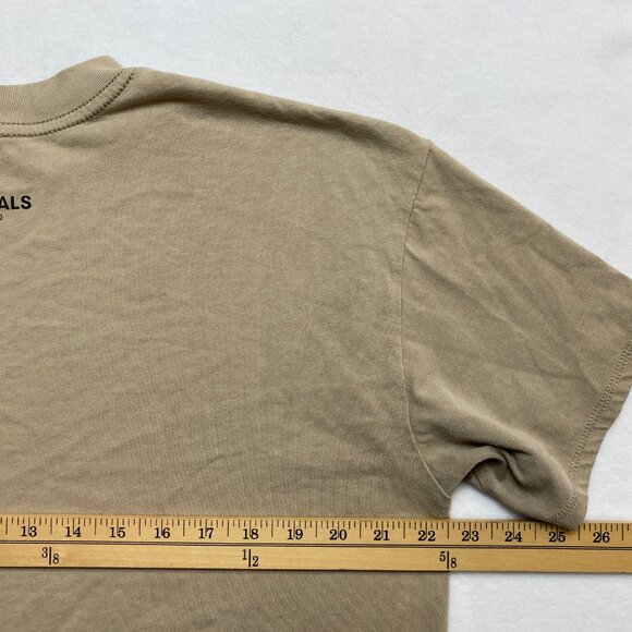 Essentials Fear of God T-Shirt Men's S Tan Camel Short Sleeve Crewneck - Picture 11 of 13